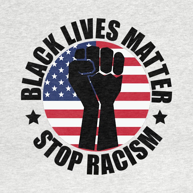 BLM Stop Racism by Blood Moon Design